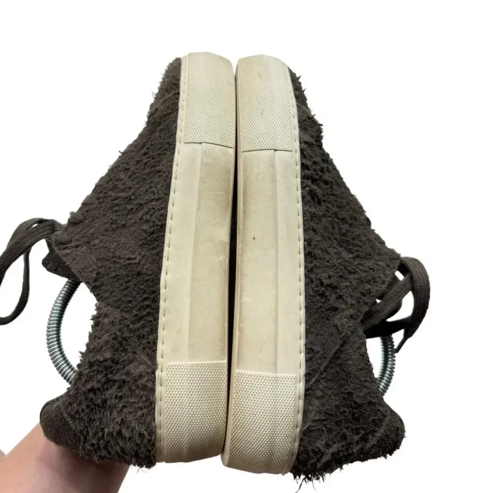 Helmut Lang Distressed Suede Platform Sneakers